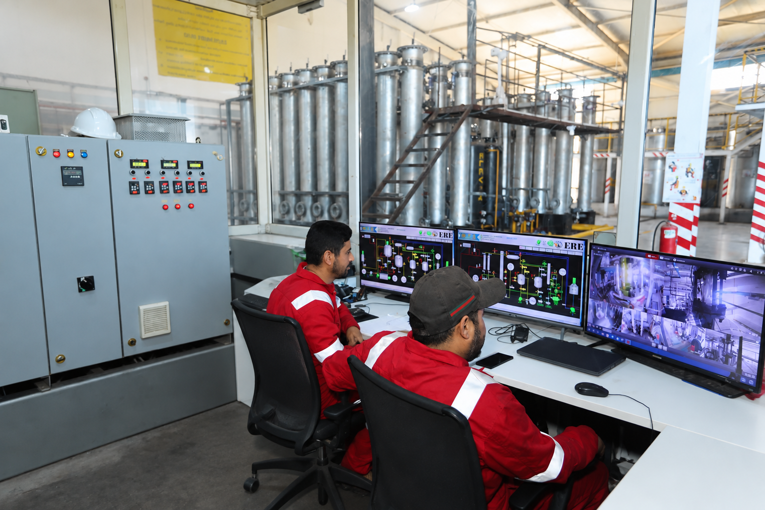 Ekatva engineers monitoring a SCADA control room